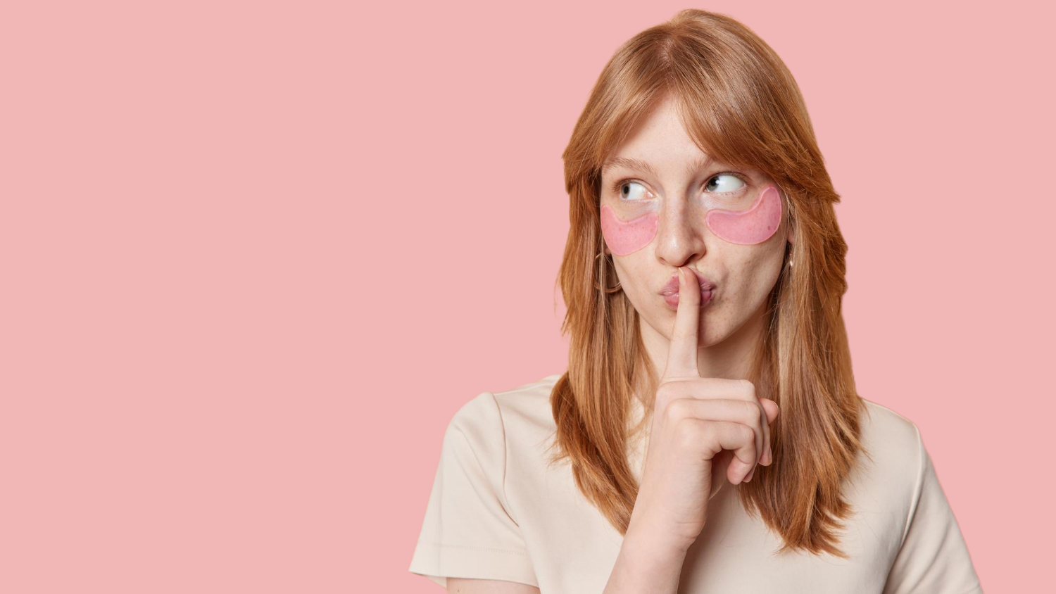 Woman with briteglo under eye mask