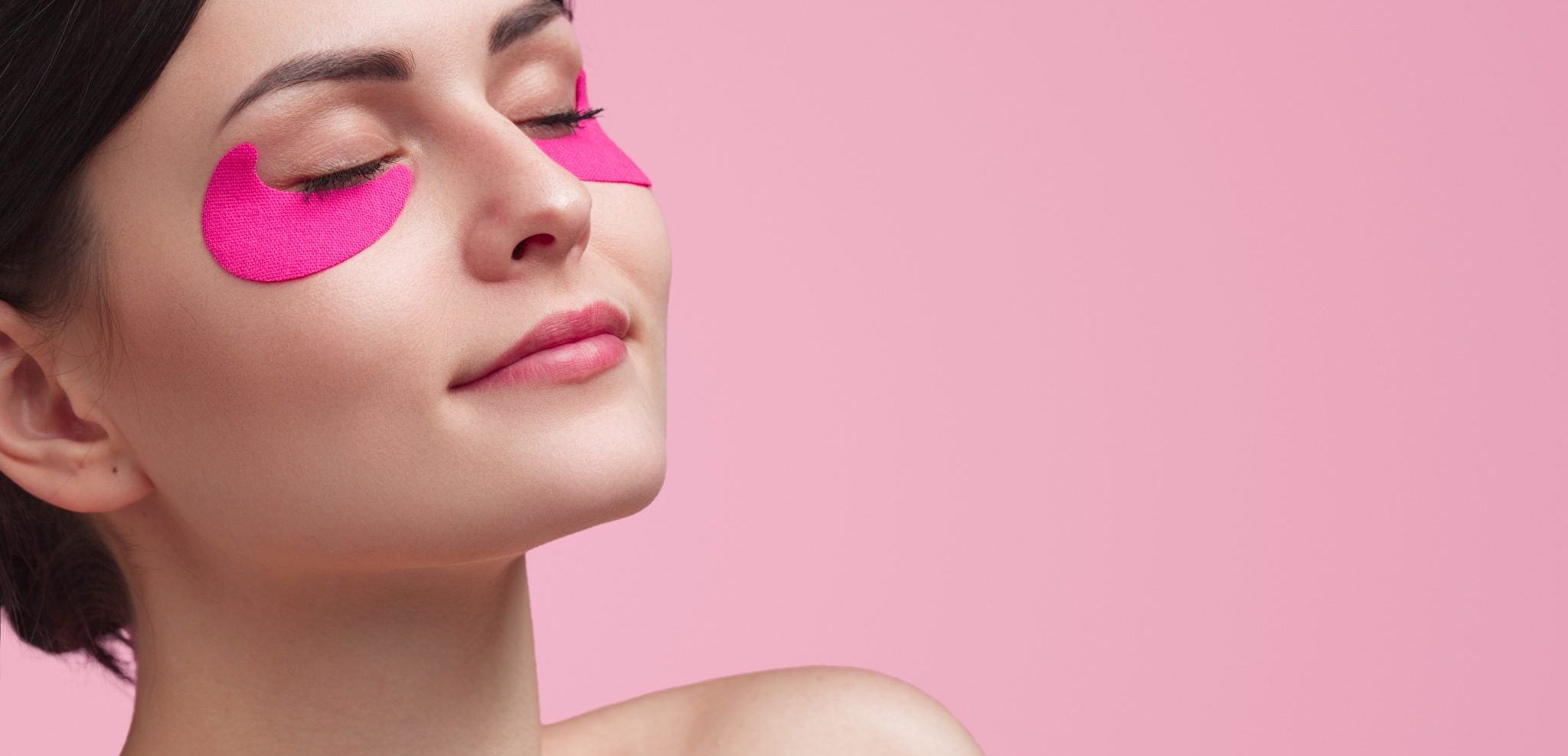 Woman with eye masks